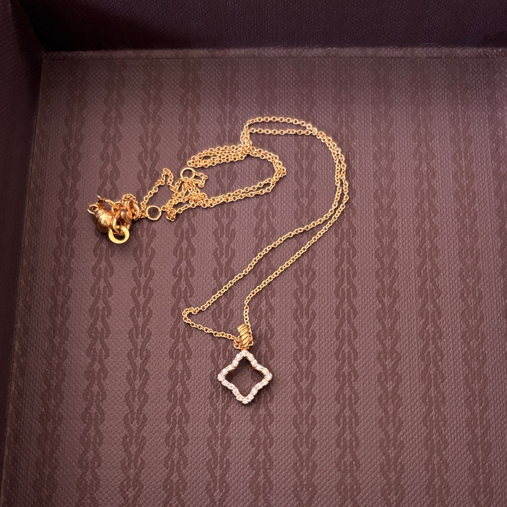 David Yurman diamond gold and Silver Pendant Necklace - Picture 5 of 8